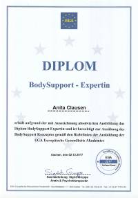Zertifikat EGA BodySupport